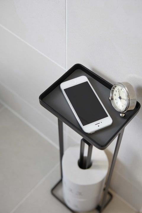 Actual product image Yamazaki Toilet roll holder with shelf TOWER