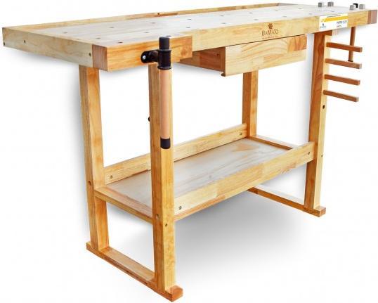 Actual product image Markmüller BAMATO - WORK-1520 solid wood workbench (62 cm, 152 cm)