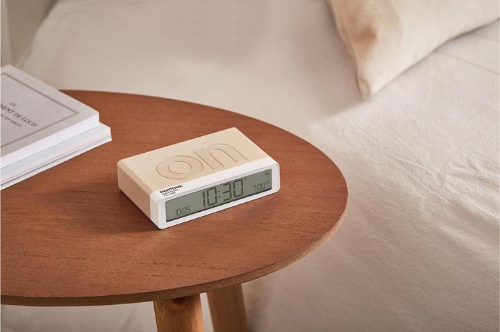Actual product image Lexon Digitalwecker Flip Classic Pantone Sand Dollar