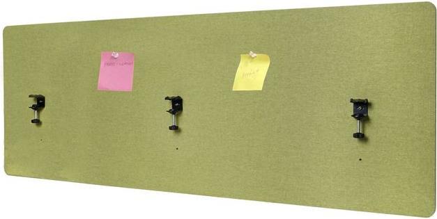 Mendler Cloison acoustique de bureau HWC-G75, panneau d'affichage, double paroi tissu/textile, 60x160cm vert (60 x 160 cm)