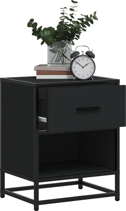 Produktbild VidaXL Nachttisch Nachtschrank Nachtkonsole Nachtkommode Schwarz Holzwerkstoff (40 x 31 x 50 cm)