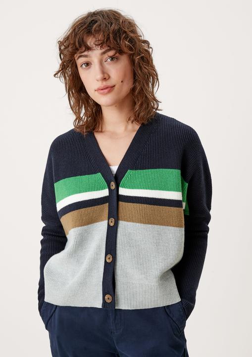 Produktbild s.Oliver Strickjacke Cardigan mit Rippstruktur (L)