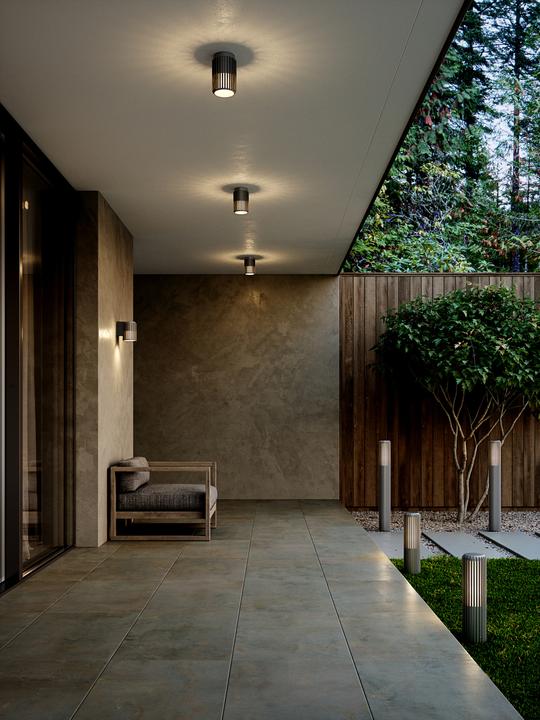 Produktbild Nordlux Matrix 95, Gartenleuchte, Grau (E27, IP54)