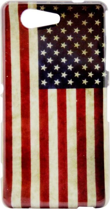 Produktbild König Design Schutzhülle Handytasche Etuis TPU für Handy Sony Xperia Z3 Compact Retro Fahne USA (Sony Xperia Z3 Compact)