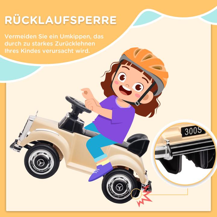 Actual product image Aiyaplay Rutschauto Kunststoff, Metall Beige