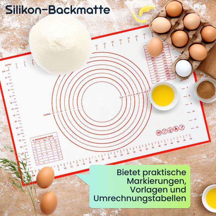 Actual product image Ideoon Baking mat with measurements & templates (60 x 40 cm)