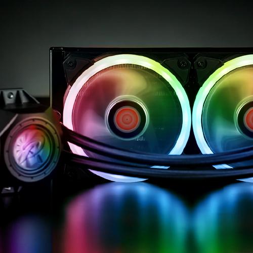 Produktbild Raijintek Iris 12 Rainbow A-RGB LED-Lüfter, 3er Set inkl. Controller (120 mm, 3 x)