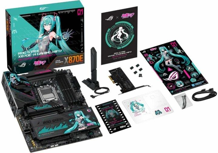 Productafbeelding ASUS ROG STRIX X870E-H GAMING MIKU WIFI7 (ATX, X870E, AM5, DDR5) - Hatsune Miku Edition (AM5, AMD X870E, ATX)