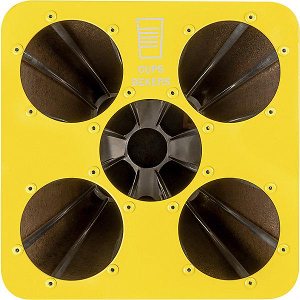 Immagine prodotto ReinigungsBerater Sistema di separazione dei rifiuti BrickBin raccoglitore di tazze nero giallo 65 L con 5 fori (65 l)