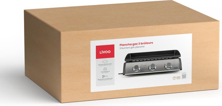 Actual product image Livoo 3 burners gas plancha (7.50 kW)