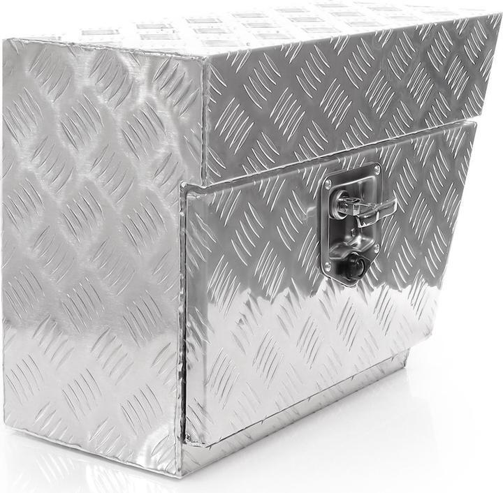 Immagine prodotto XPOtool Sous-caisse de camion en aluminium Droite 60x25x40cm Boîte de timon de rangement 50L, 2 clés