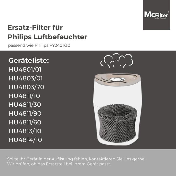 Produktbild Mc Filter 5 Luftbefeuchterfilter für Philips Luftbefeuchter (5 x)