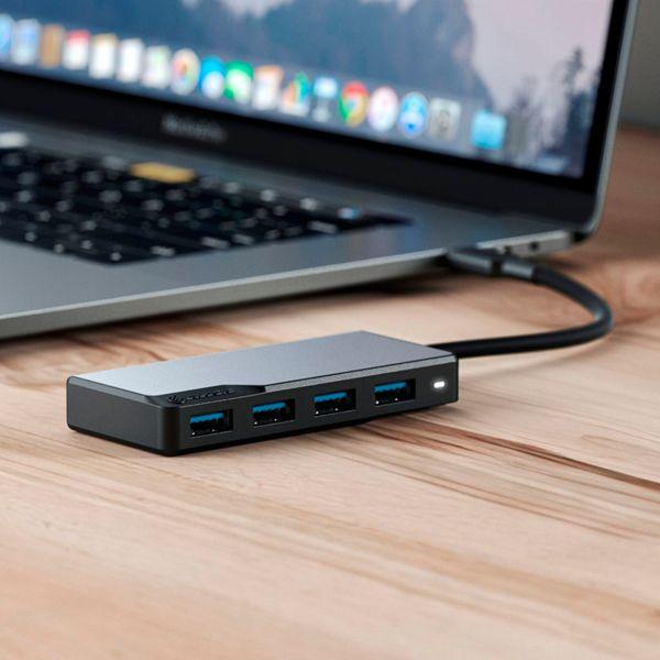 Actual product image Alogic UCFUUA-SGR Interface Hub USB 3.2 Gen 1 (3.1 Gen 1) Type-C 5000 Mbps Black (USB-C, 4 ports)
