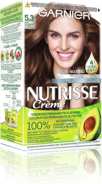 Image du produit Garnier Crème Nutrisse 53 Light Golden Brown Hair Dye (Brun doré clair)