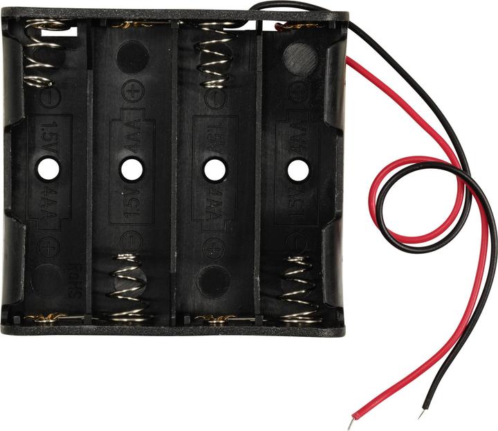 Produktbild Tru Components TC-13220632 Batteriehalter 4x Mignon (AA) Kabel (L x B x H) 61 x