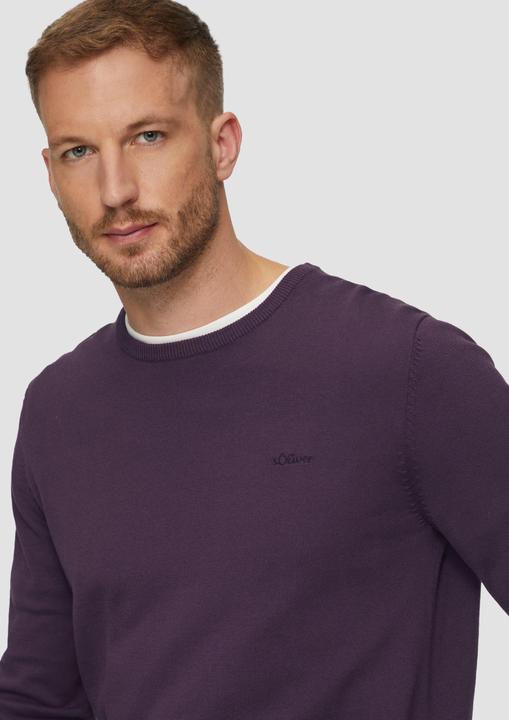 Produktbild S.Oliver Strickpullover Strickpullover mit Logo-Stickerei (M)