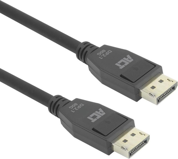 Produktbild 2 meters 4K@240Hz, 8K@60Hz or 10K@30Hz DisplayPort 2.1 cable, DP80 UHBR20 (2 m, DisplayPort)