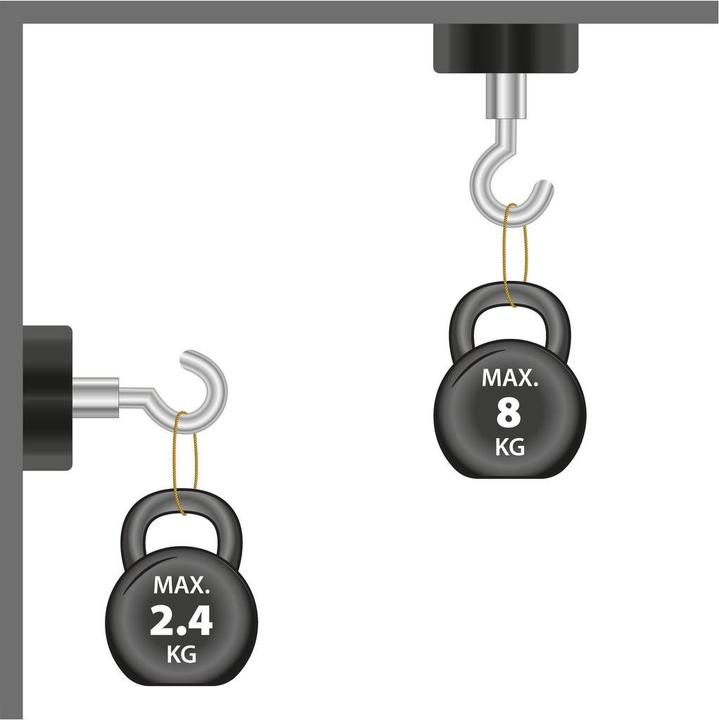 Actual product image Supermagnete Magnet system rubber-coated with hook (1x)