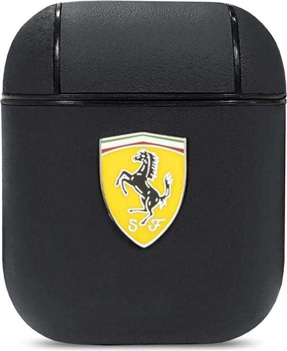 Ferrari FESA2LEBK AirPods cover czarny/black On Track Leather (Headphone sleeve)