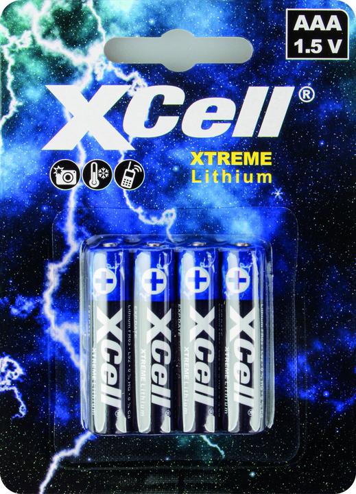 Produktbild XCell XTREME Lithium AAA Batterie 4er (4 Stk., AAA, 1000 mAh)