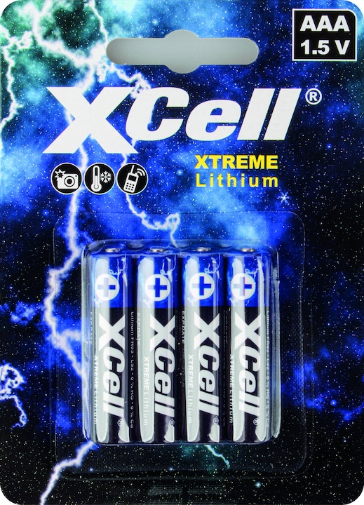 Actual product image XCell XTREME Lithium AAA Battery 4s (4 pcs., AAA, 1000 mAh)