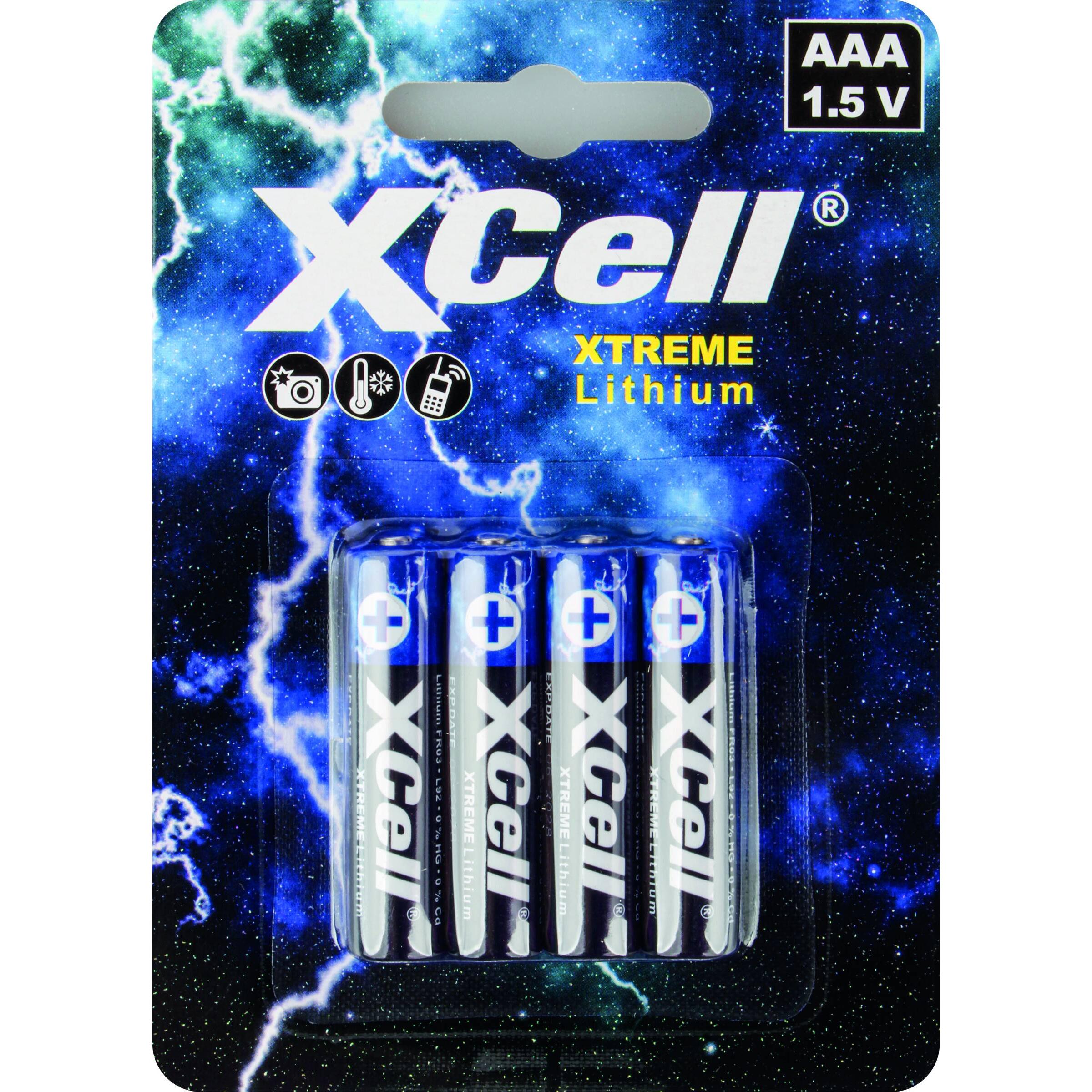 XCell XTREME Lithium AAA Batterie 4er (4 Stk., AAA, 1000 mAh), Batterien + Akkus