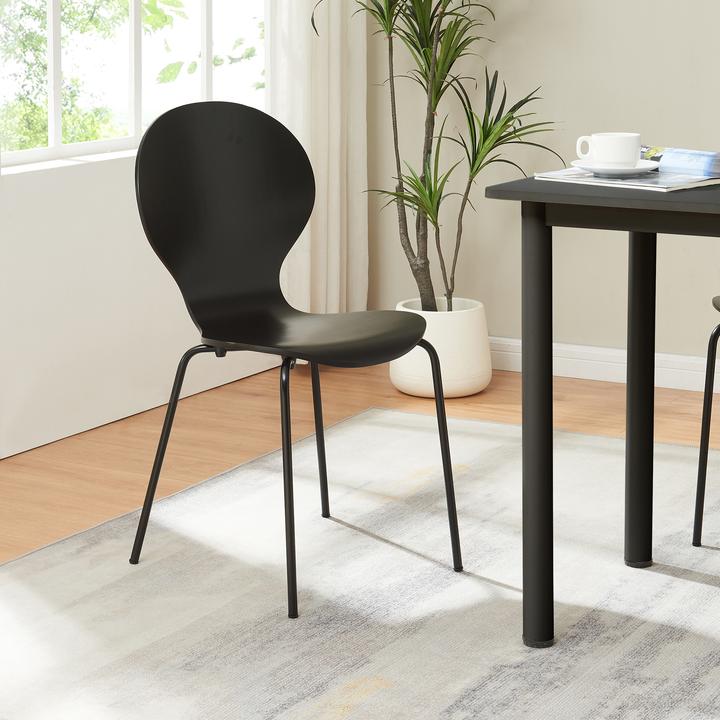 Produktbild En.Casa Esszimmerstuhl Etne 4er Set Schwarz