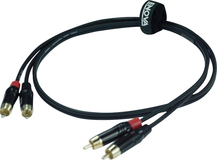 Actual product image Enova Cinch cable RCA, red/black, 6m, stereo (6 m, Cinch)