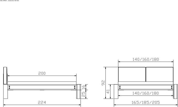 Actual product image Hasena Greenville (160 x 200 cm)
