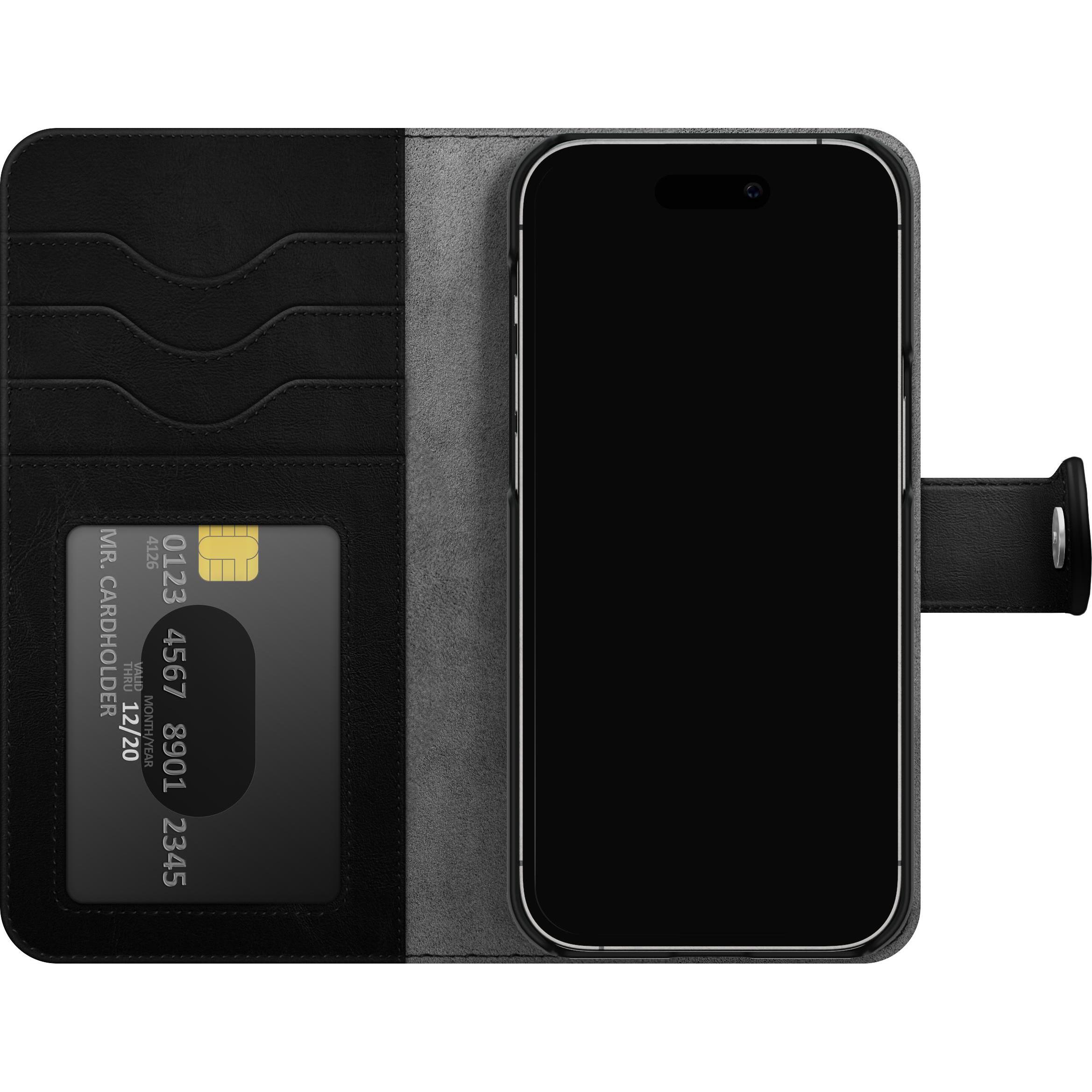 Thumbnail - iDeal Of Sweden iPhone 15 Magnet Wallet +, Black (Apple iPhone 15), Smartphone Hülle, Schwarz