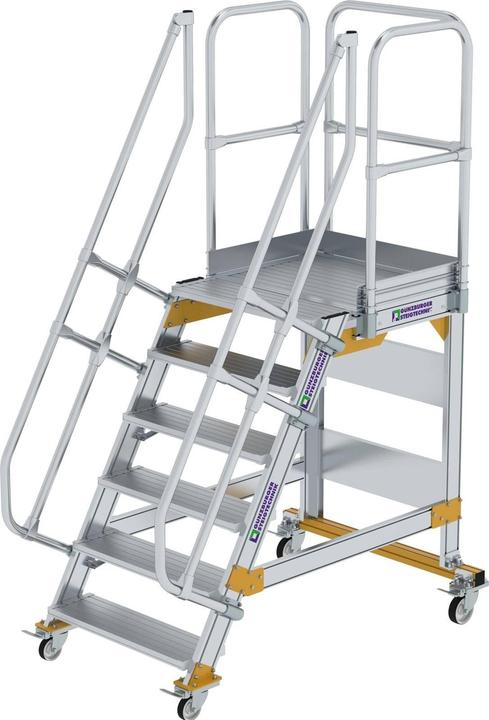 Produktbild Munk Plattformtreppe fahrbar 60° Stufenbreite 800 mm 6 Stufen (Plattformleiter, 80 cm)