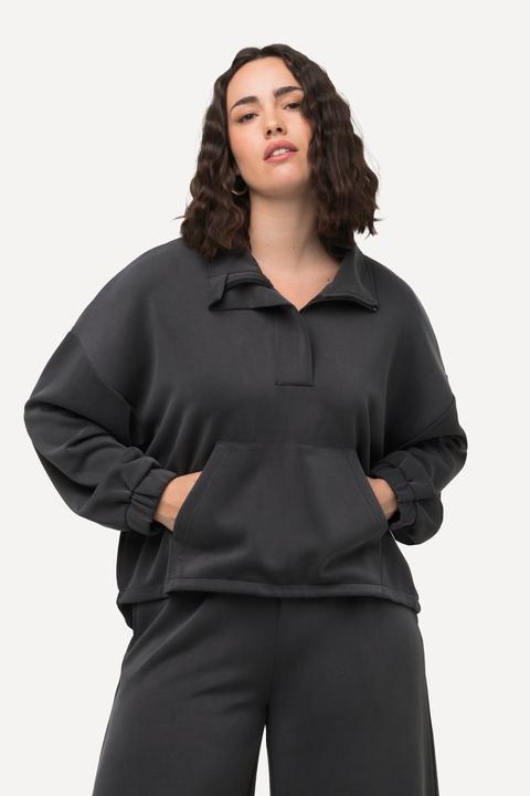 Immagine prodotto Ulla Popken Felpa dal taglio oversize con collo alto e maniche lunghe (46, 48)