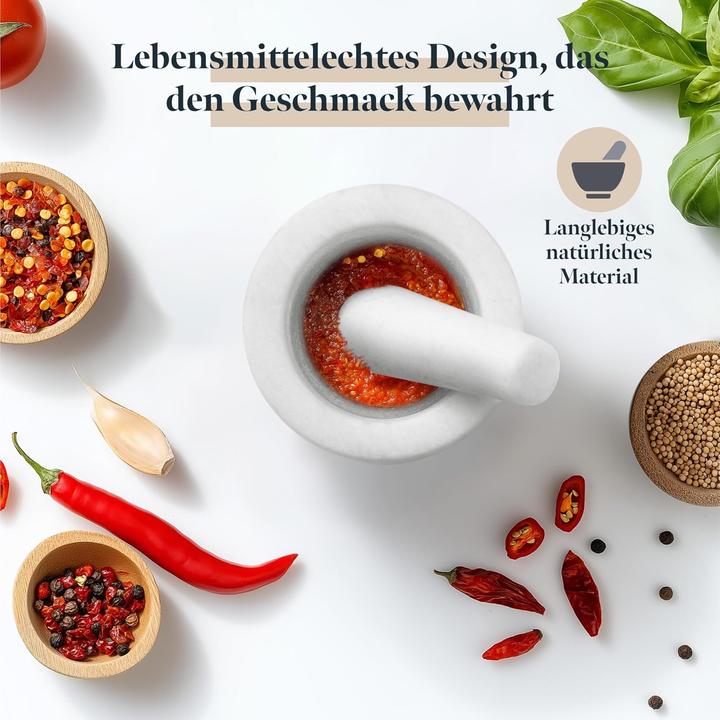 Actual product image Gourmeo Mörser mit Stössel aus Marmor