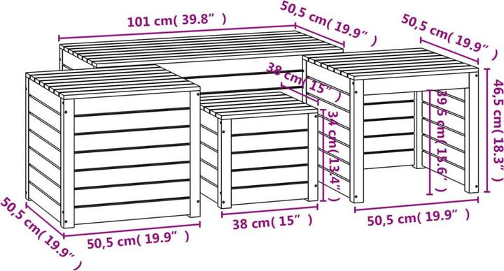 Actual product image vidaXL Gartenbox Set