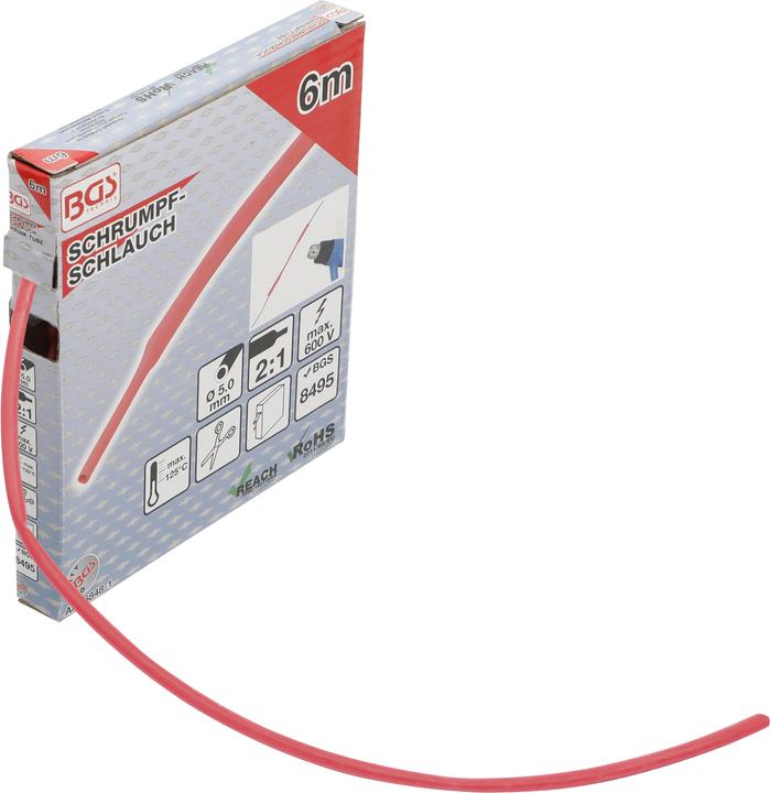 Actual product image BGS Shrink Tube Box red Ø 5 mm 6 m (1x)