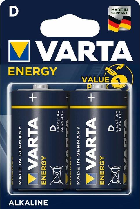Productafbeelding Varta Batterij Alkaline Mono D LR20 1.5V - Batterij - Mono (D) (2 Pcs., D, 15800 mAh)
