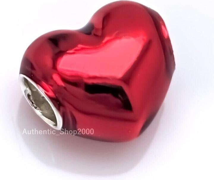 Immagine prodotto Pandora Ciondolo a cuore rosso metallizzato (Argento 925, Smalto)