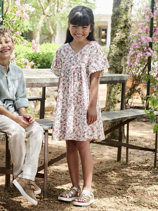 Actual product image Vertbaudet Geblümtes Mädchen Kleid mit Wickelausschnitt (146)