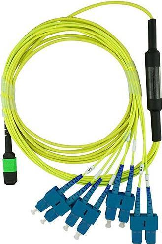 Immagine prodotto BlueOptics Cavo di breakout MTP/4xSC in fibra ottica G.657.A1 monomodale da 1 metro (S/UTP, CAT8.2, 1 m)