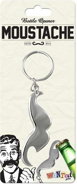 Actual product image 50fifty Keyring Moustache Bottle Opener
