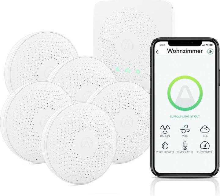 Produktbild Airthings Smart Kit (5x Wave Plus + 1x Hub)