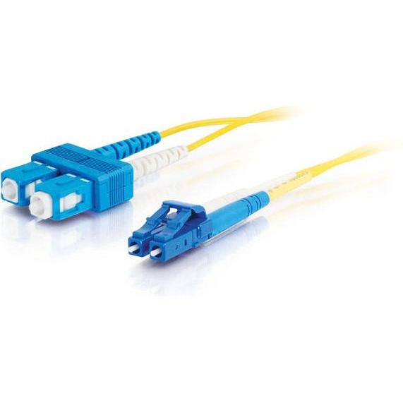 C2G LC-SC 9/125 OS1 Duplex Singlemode PVC Fiber Optic Cable (LSZH) (1 m), Netzwerkkabel
