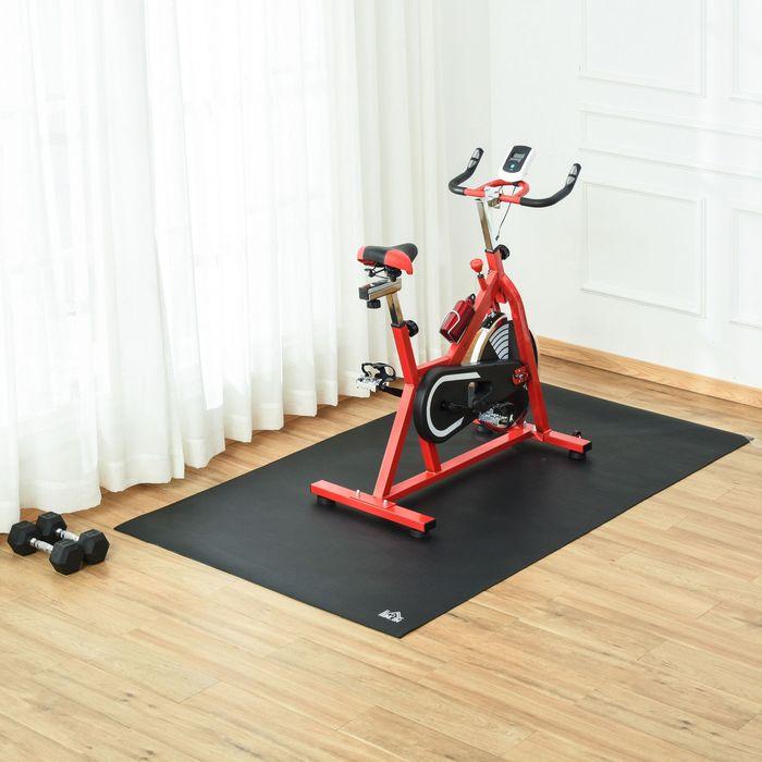 Produktbild Swisshandel24 Bodenschutzmatte für Fitnessgeräte Bodenmatte Unterlegmatte Matte PVC Schwarz 180 x 90 x 0,6 cm (0.60 cm)