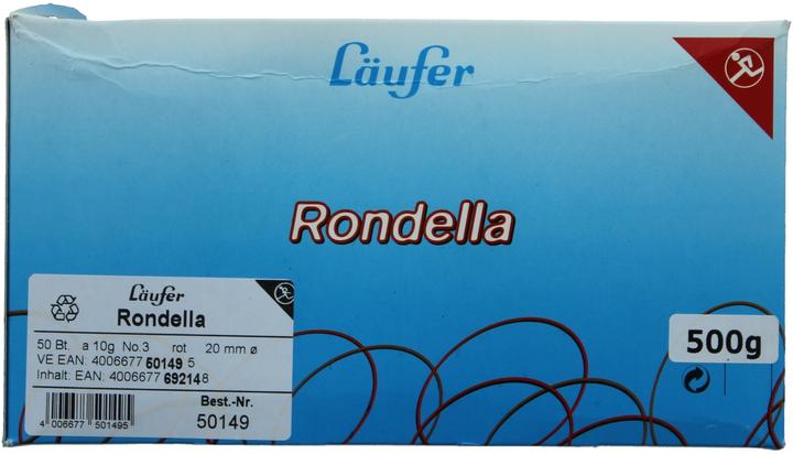 Läufer L "ufer rubber rings RONDELLA in a bag, red, 20 mm, 10 g (1 pcs.)