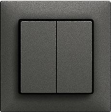 Actual product image Feller EdizioDue Doppel-Druckschalter/-taster