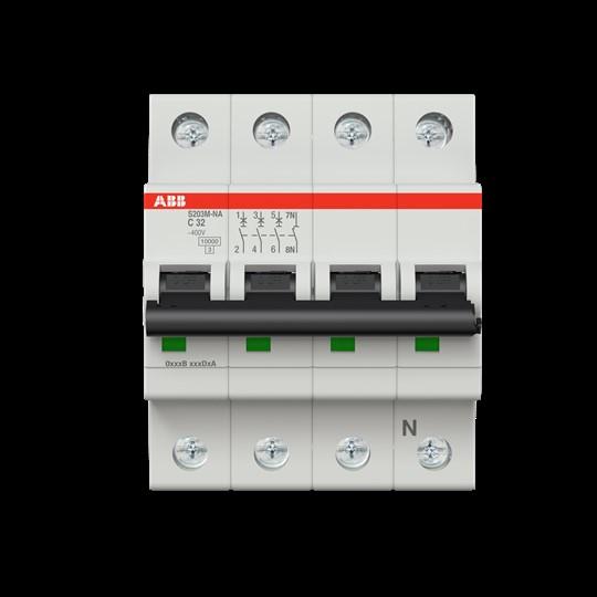 Immagine prodotto ABB S203M-C32NA Interruttore automatico C-Char.,10kA,32A,3P,+N A