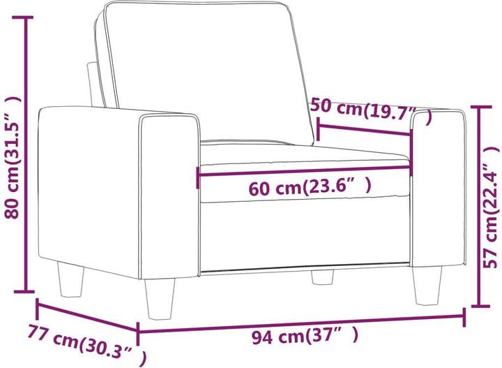 Actual product image vidaXL Sessel