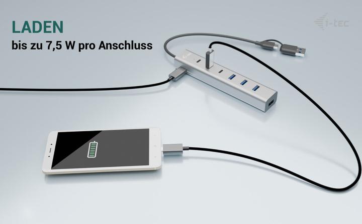 Produktbild i-tec Cahubmetal7 (USB-C, USB-A, 7 Ports)