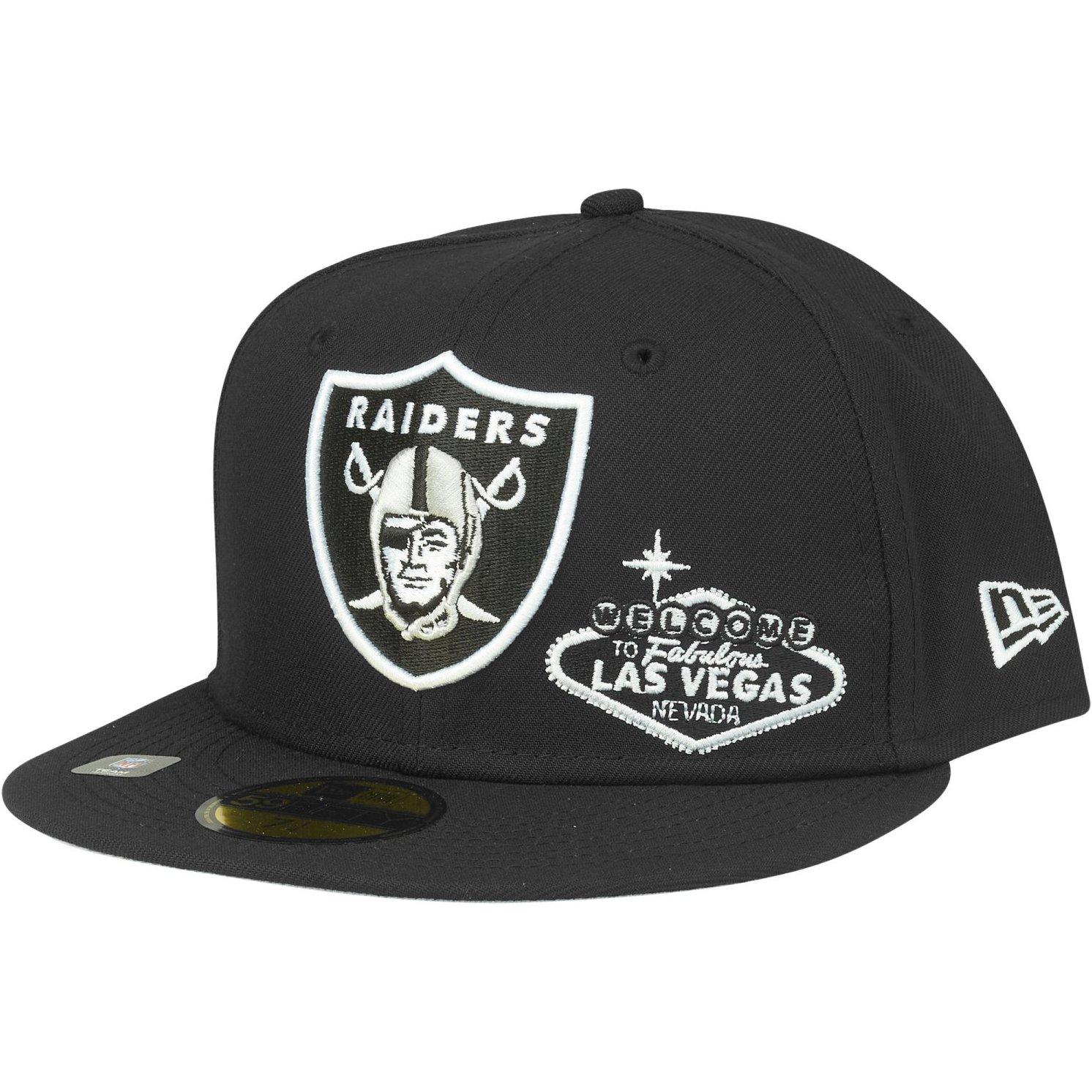 New Era, Herren, Cap, 59Fifty Cap - NFL CITY Las Vegas Raiders - 7 1/4, Schwarz, (7 1/4)