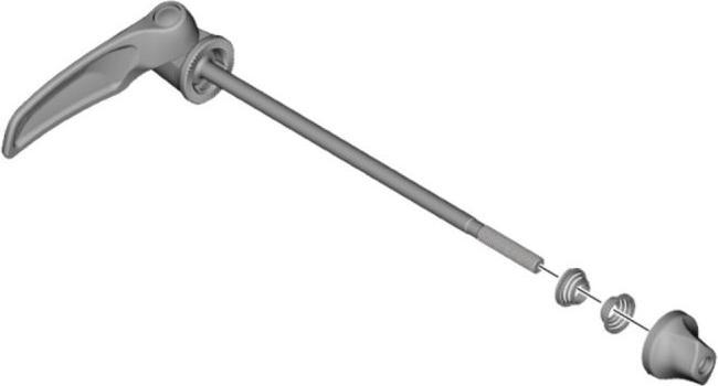 Actual product image Shimano Quick release complete for FH-MT401 174 mm